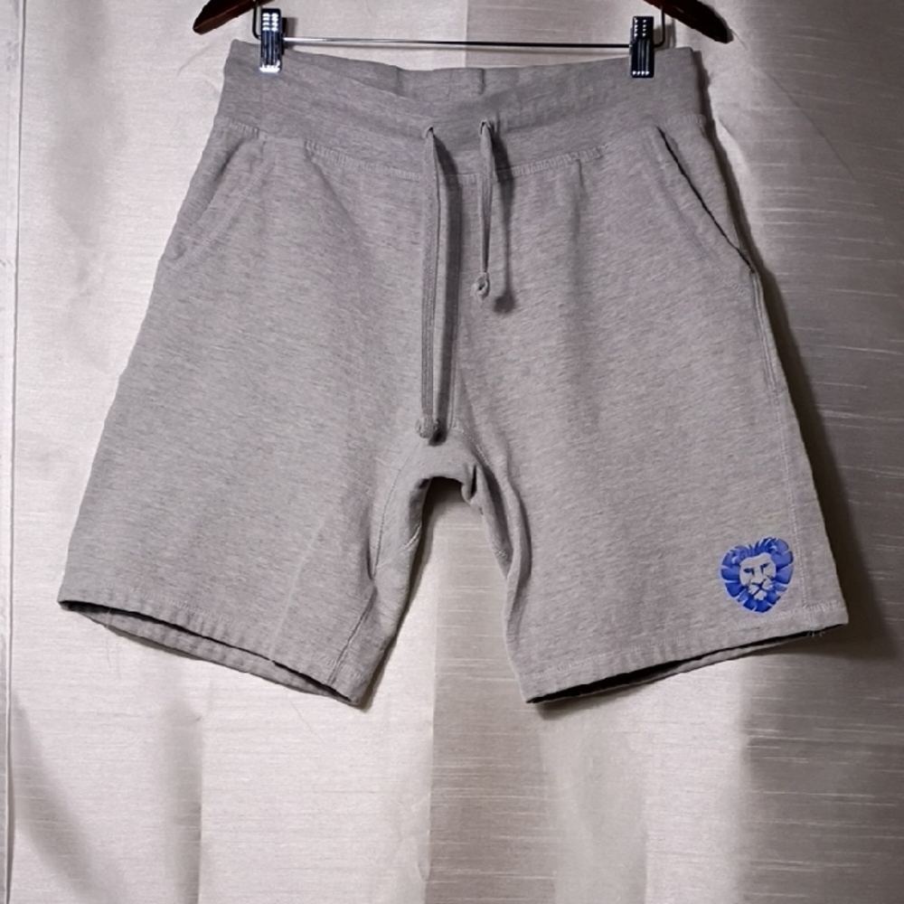 Smart Blanks Stylish Gray Shorts with Blue Emblem Size L‎
